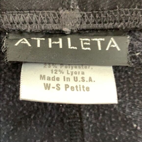 Athleta Black Cropped Yoga Track Active Pants - Picture 4 of 5